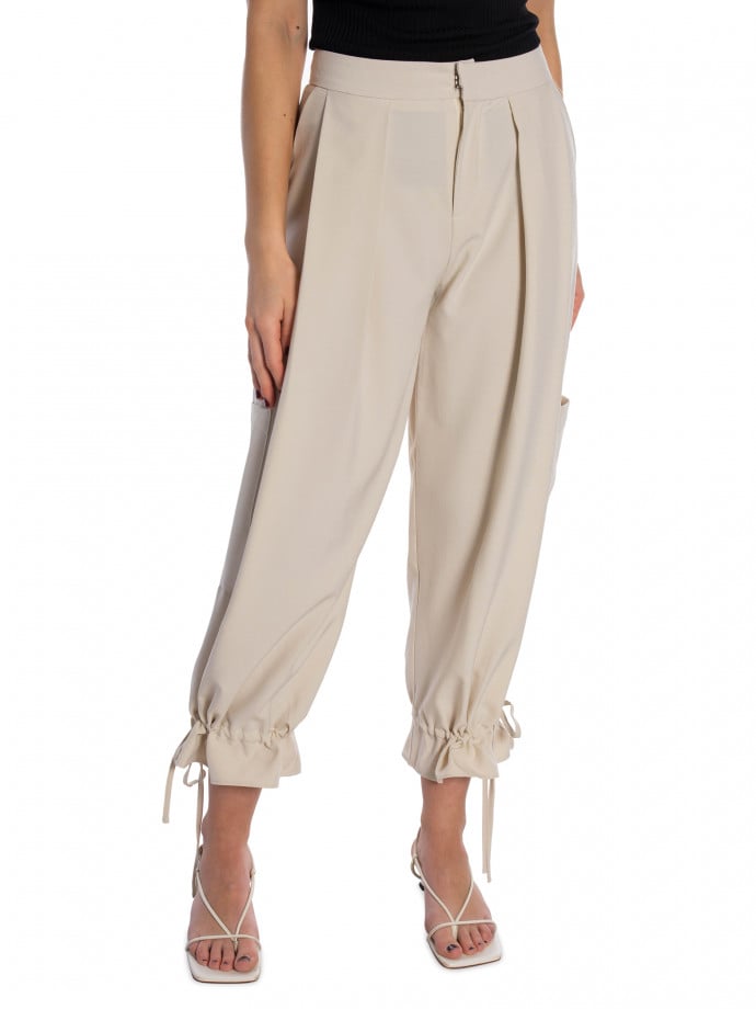 BYXA FLOWY DRAWSTRING IVORY