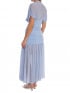 KLÄNNING ELGANT DRAPED LONG BLUE