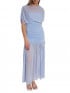 KLÄNNING ELGANT DRAPED LONG BLUE