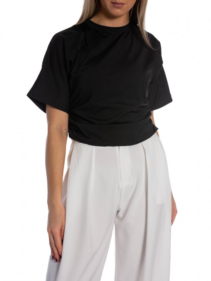 TOPP WILLY Z SIDE DRAPED BLACK
