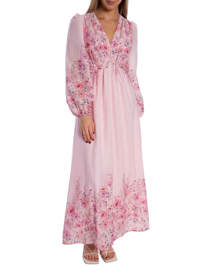 NEO NOIR KLÄNNING SILFI FLOWER PRINT DUSTY ROSE