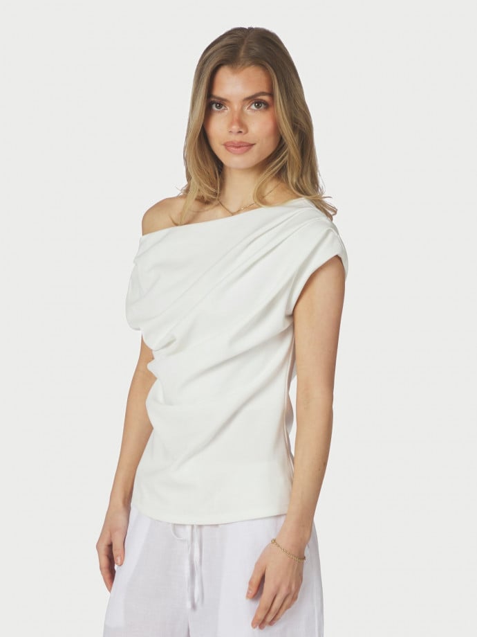 NEO NOIR TOPP MABELLE DRAPY WHITE