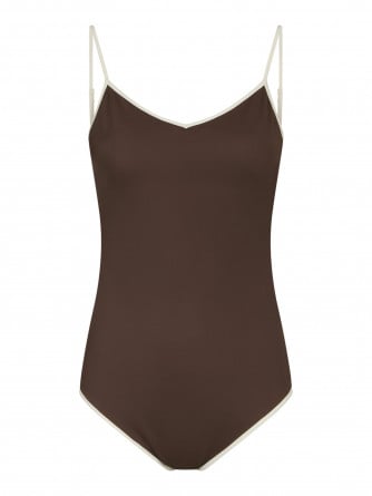 NEO NOIR BADDRÄKT FELICE SOLID CONTRAST DARK BROWN