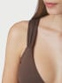 NEO NOIR BIKINITOPP ZADIE SOLID DARK BROWN