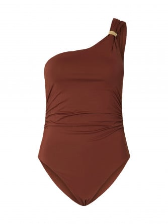 SELECTED FEMME BADDRÄKT BARI CHERRY MAHOGANY