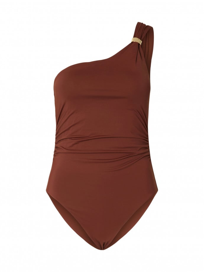 SELECTED FEMME BADDRÄKT BARI CHERRY MAHOGANY