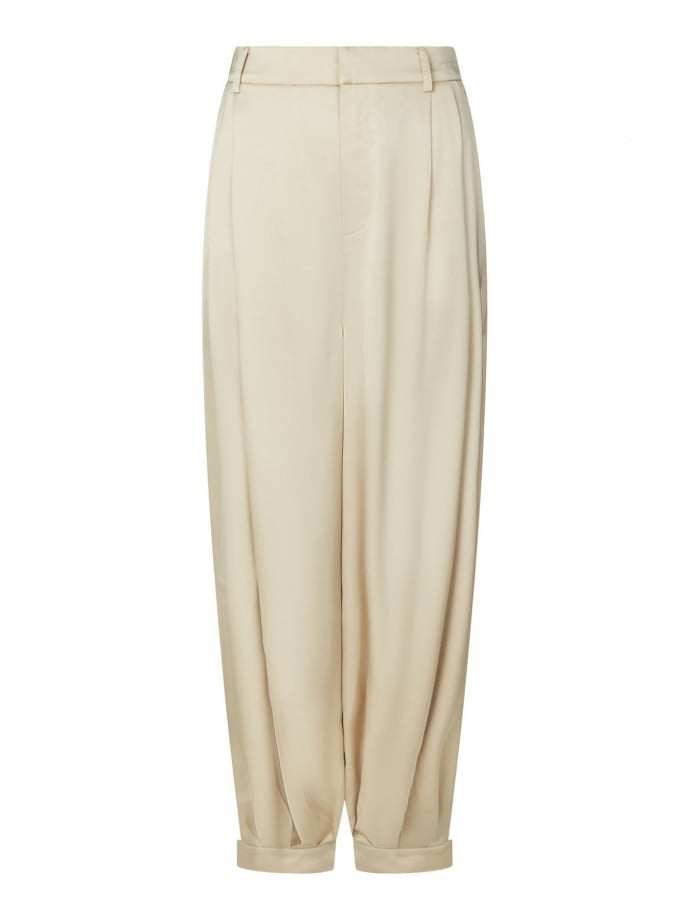 NEO NOIR BYXA FAYLA DRAPY SATIN BALOON DARK SAND