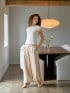 NEO NOIR BYXA FAYLA DRAPY SATIN BALOON DARK SAND