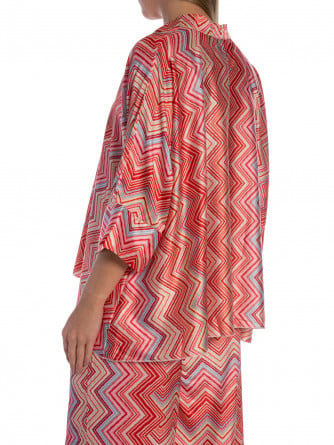 SKJORTA ELECTRIC RETRO ZIGZAG ROSSO