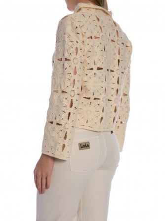 JACKA CROCHET OPENWORK ECRU