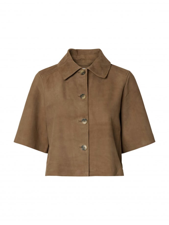 SELECTED FEMME SKJORTA SURI SUEDE PORTABELLA