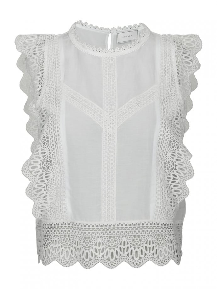 NEO NOIR TOPP SAMIA LACE WHITE