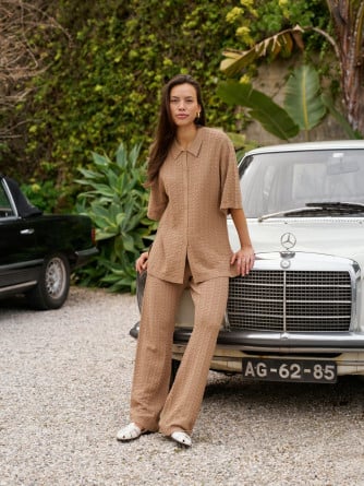 NEO NOIR TOPP SETTE FINE CROCHET TAUPE