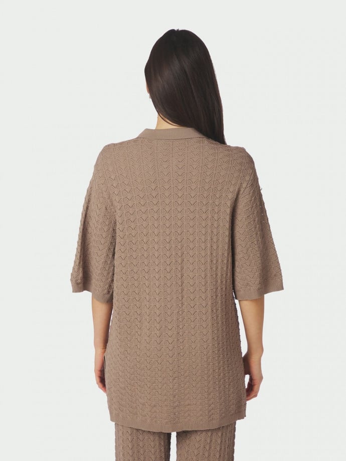 NEO NOIR TOPP SETTE FINE CROCHET TAUPE