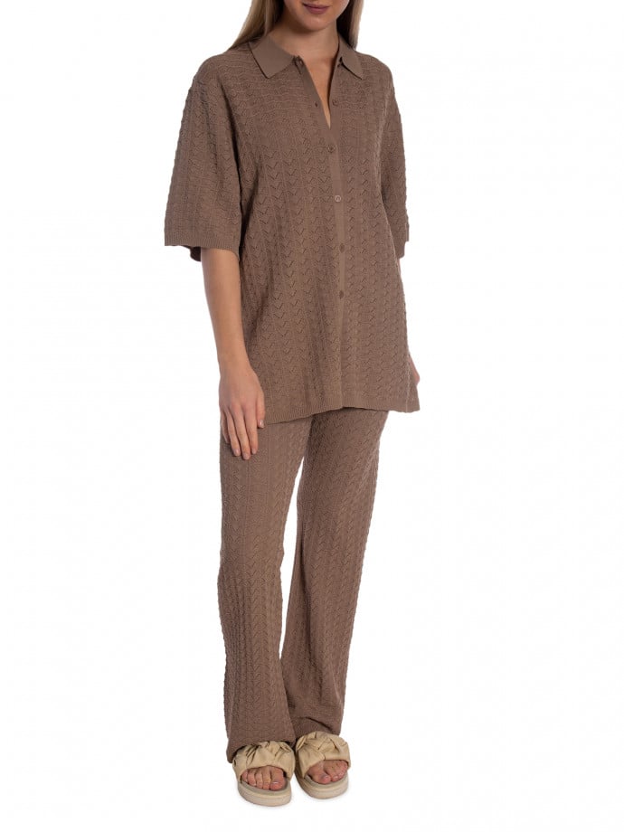 NEO NOIR TOPP SETTE FINE CROCHET TAUPE