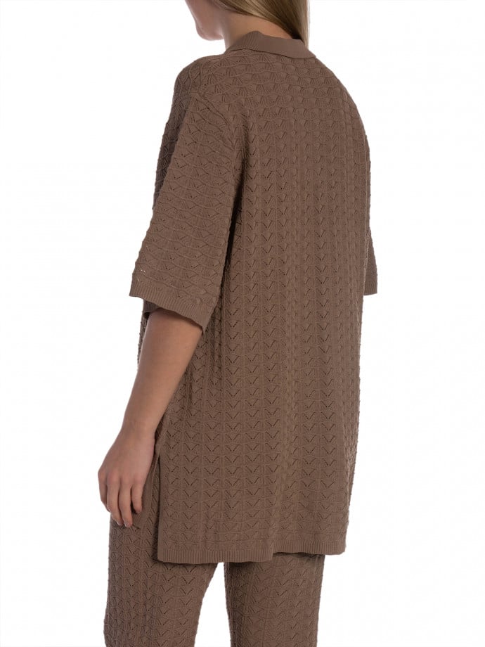 NEO NOIR TOPP SETTE FINE CROCHET TAUPE
