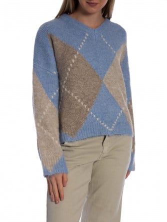 NOELLA TRÖJA LAI KNIT SKY BLUE MIX