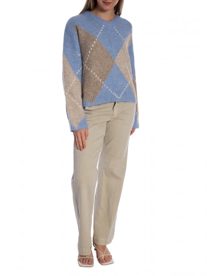 NOELLA TRÖJA LAI KNIT SKY BLUE MIX