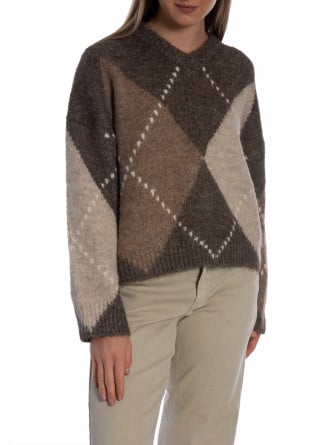 NOELLA TRÖJA LAI KNIT ASH BROWN MIX