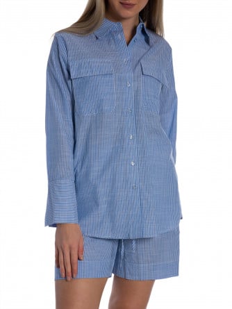 MY ESSENTIAL WARDROBE SKJORTA SKYE SILVER LAKE BLUE
