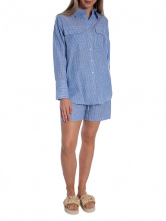 MY ESSENTIAL WARDROBE SKJORTA SKYE SILVER LAKE BLUE