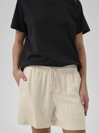 MY ESSENTIAL WARDROBE SHORTS JANNIE OATMEAL W. BLACK