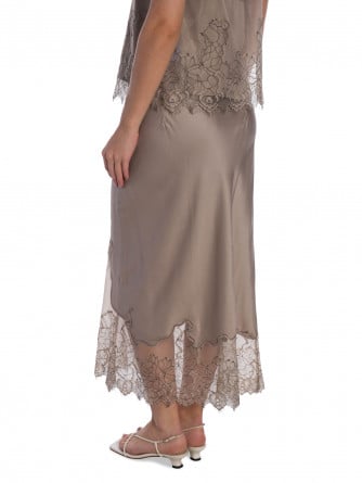 SECOND FEMALE KJOL WILA PLAZA TAUPE