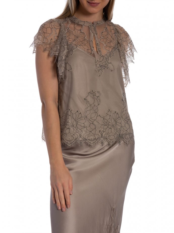 SECOND FEMALE BLUS SAVOYA LACE PLAZA TAUPE