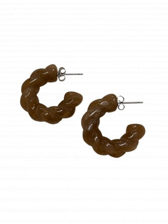 ÖRHÄNGEN TWIST HOOP BEIGE