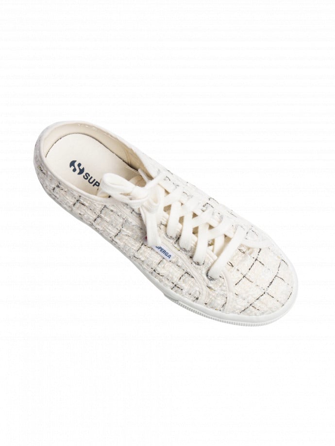 SUPERGA SNEAKERPLATFORM TWEED WHITE AV/GREY