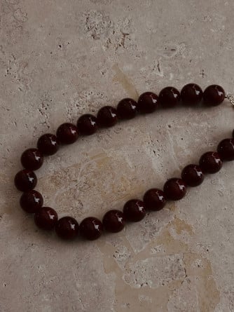 BOW19 DETAILS HALSBAND BOLD PEARL BURGUNDY