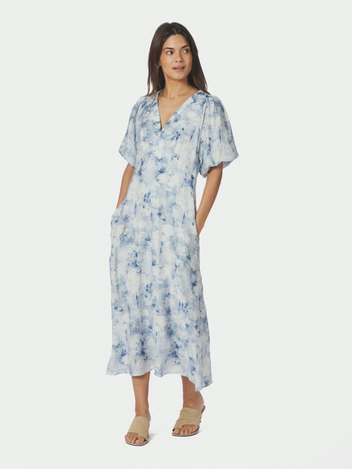 NEO NOIR KLÄNNING ILLANA FLORAL FUSION BLUE