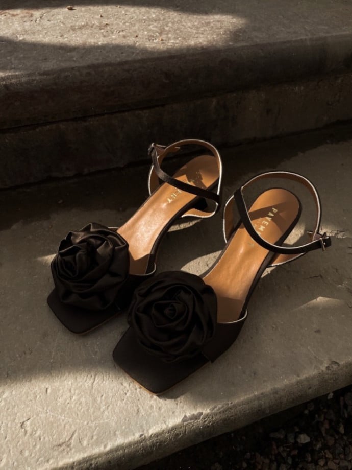 PAVEMENT SANDALETT HELMA ROSE TEXTILE BROWN SATIN