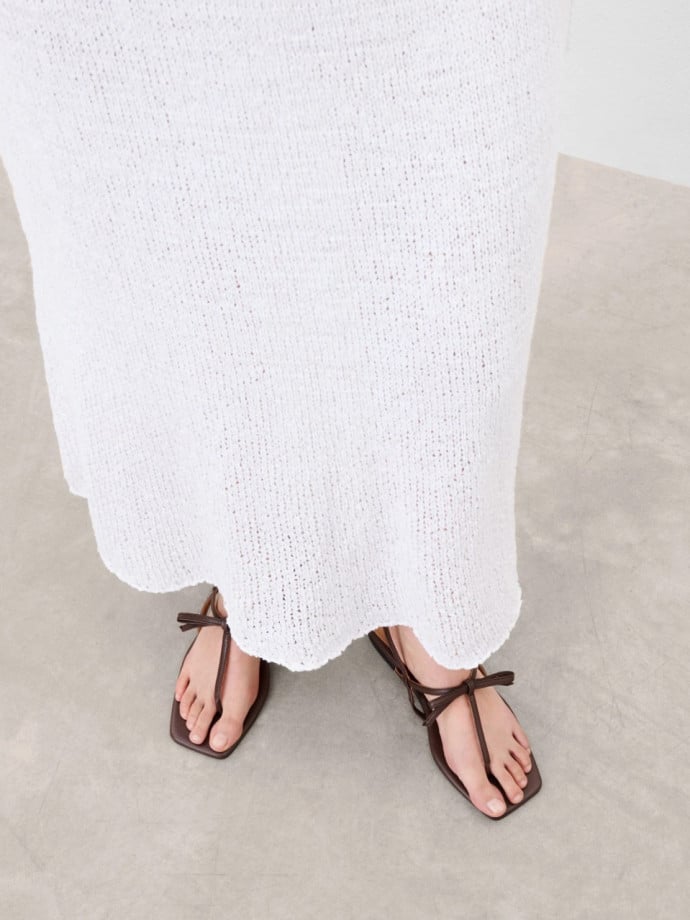 FLATTERED SANDAL SINA CHOCOLATE