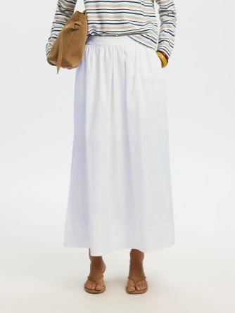 SELECTED FEMME KJOL BLAIR ANKLE BRIGHT WHITE