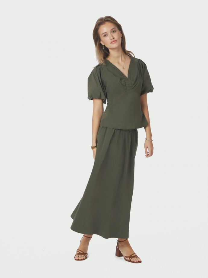 NEO NOIR BLUS IRINA POPLIN ARMY