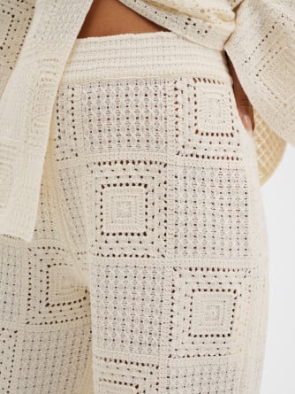 MALINA BYXA ALEYA WIDE CROCHET VANILLA