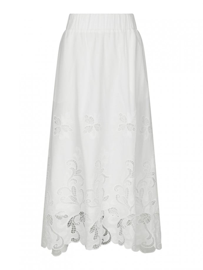 NEO NOIR KJOL YARA LONG EMB WHITE