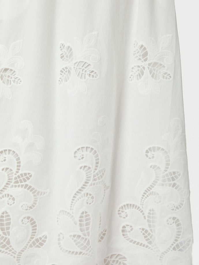 NEO NOIR KJOL YARA LONG EMB WHITE