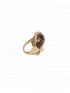 BOW19 DETAILS RING POM STONE GOLD MARBLE BROWN