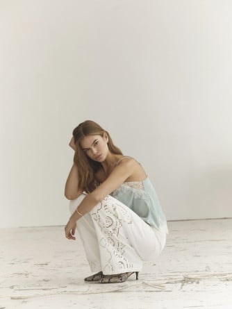 CO`COUTURE BYXA COLETTE EMBROIDERY OFF WHITE 