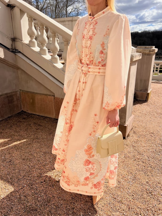 KLÄNNING PLACEMENT PRINT ELEGANCE BEIGE