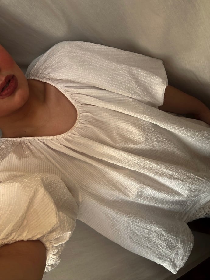 TWIST & TANGO BLUS LANIE WHITE 