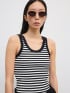 DAGMAR LINNE RIBBED TANKBLACK WHITE