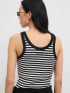 DAGMAR LINNE RIBBED TANKBLACK WHITE