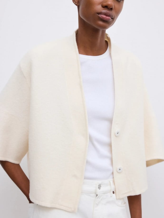 DAGMAR KOFTA SHORT WOOL OFF WHITE