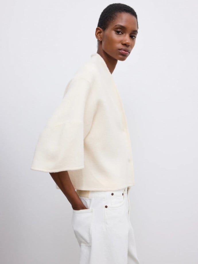 DAGMAR KOFTA SHORT WOOL OFF WHITE