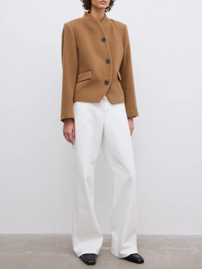 DAGMAR JACKA SHORT CURVED CAMEL