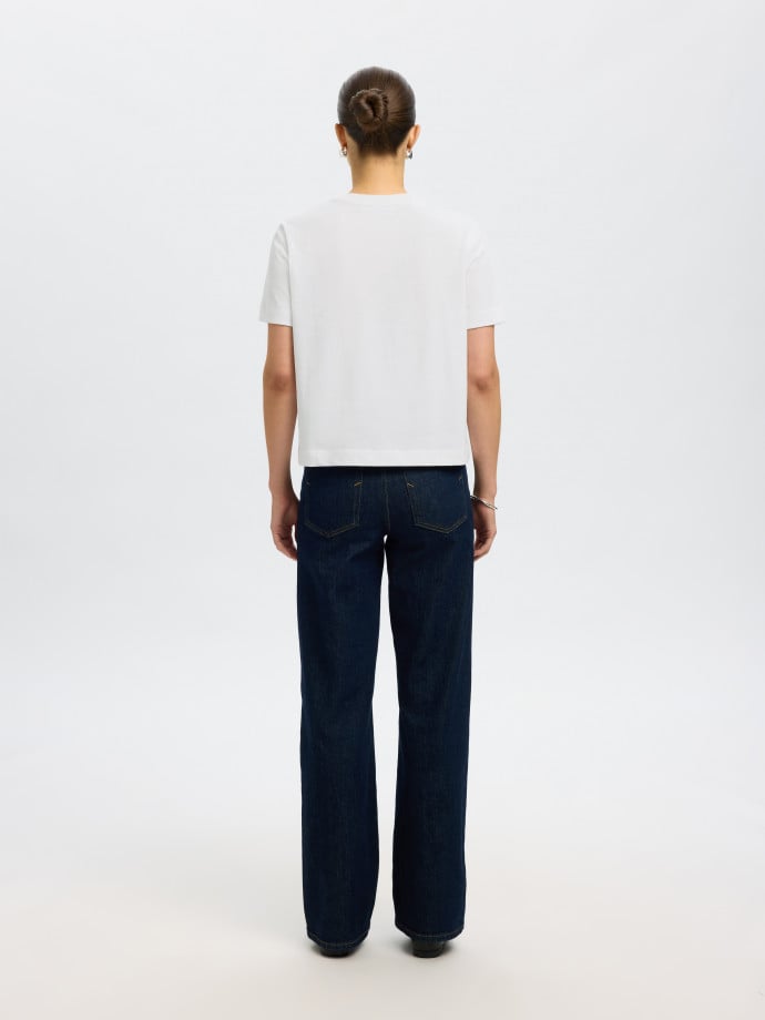 SELECTED FEMME TOPP ESSENTIAL BRIGHT WHITE