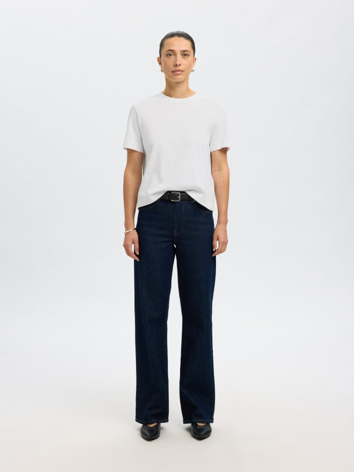 SELECTED FEMME TOPP ESSENTIAL BRIGHT WHITE